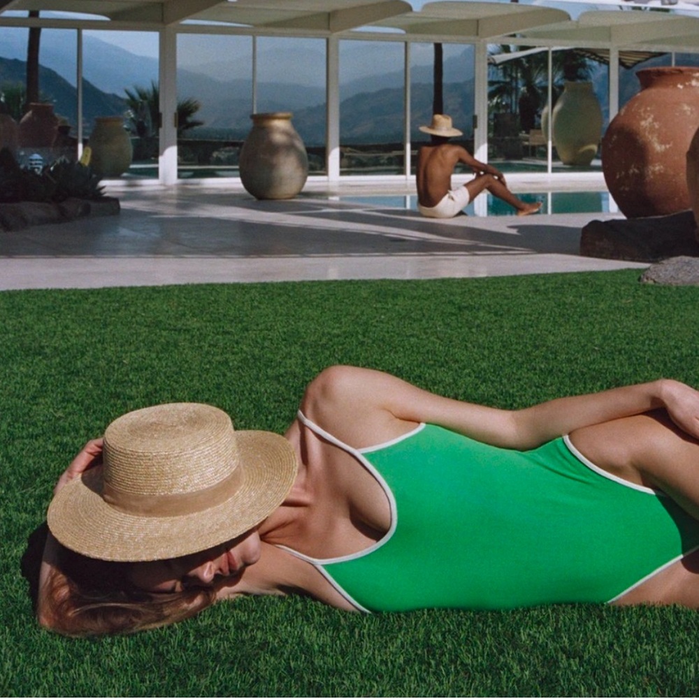 Lack Of Color Spencer Boater Straw Hat w/ Suede Band Small - Picture 2 of 3